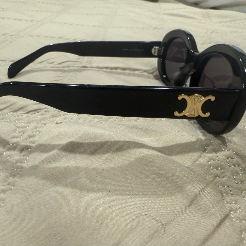 Celine Black and Gold Sunglasses